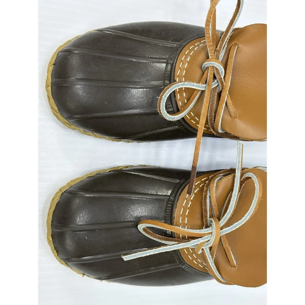 LL BEAN BEAN‎ BOOTS 175067 Women's Rubber Moc Low Duck Boots Size 6M Made In USA